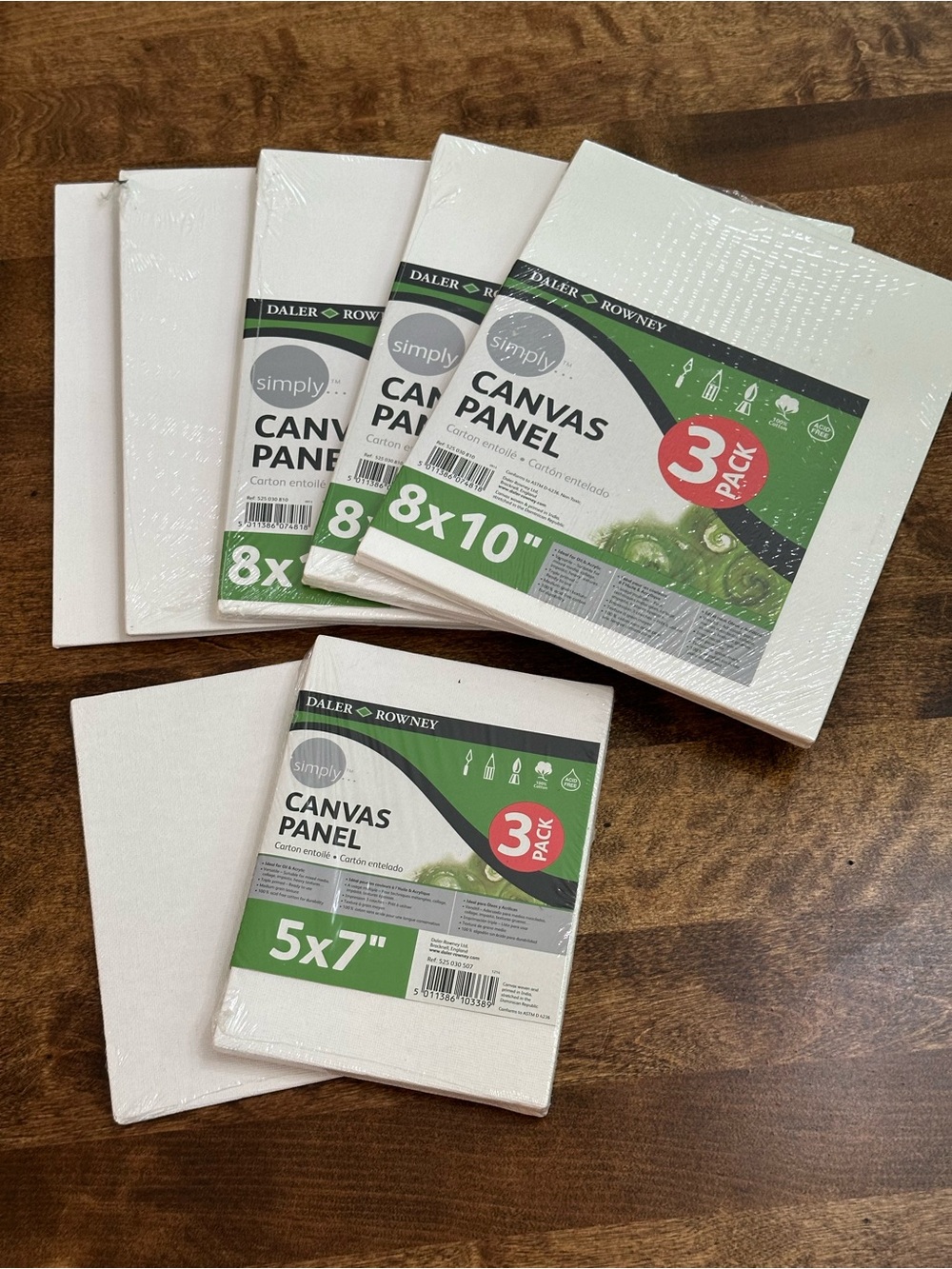 Daler-Rowney Simply Canvas Panels - White (5x7 & 8x10 Packs)
All
